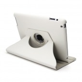 Etui ipad 2 compatible smart cover Orientable Blanc