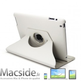 Etui ipad 2 compatible smart cover Orientable Blanc