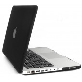 Coque Macbook Pro 13 Noire Mate Velours
