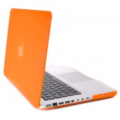 Coque Macbook Pro 13 Orange Velours