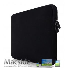 Housse Macbook Pro 13 Noire néoprène zippée