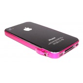 Coque Iphone 4 aluminium Rose ultra-fine avec stylet