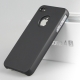 Coque Iphone 4 / 4S Polycarbonate Noire + Film + Cache dock et Jack