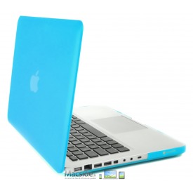 Coque Macbook Pro 13 unibody Bleue peau de pêche 