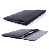 Pochette Macbook Air 11" simili cuir noire à clapet aimanté