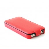 Etui iPhone 4S / iPhone 4 à clapet cuir Rouge