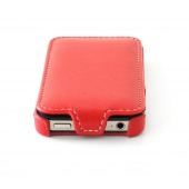 Etui iPhone 4S / iPhone 4 à clapet cuir Rouge