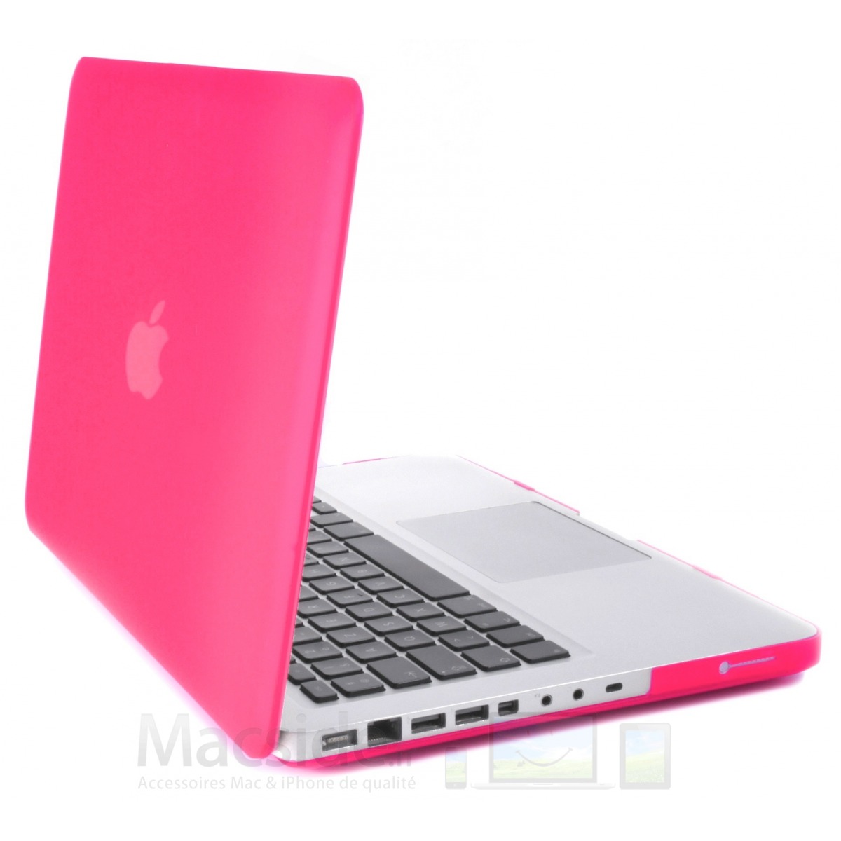 Coque MacBook Pro 13 pouces en tissu recyclé eco, Housse rose pour