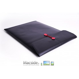 Sacoche simili cuir noire pour MacBook Pro et Air 13