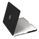 Coque Macbook Blanc 13 unibody Noire Velours