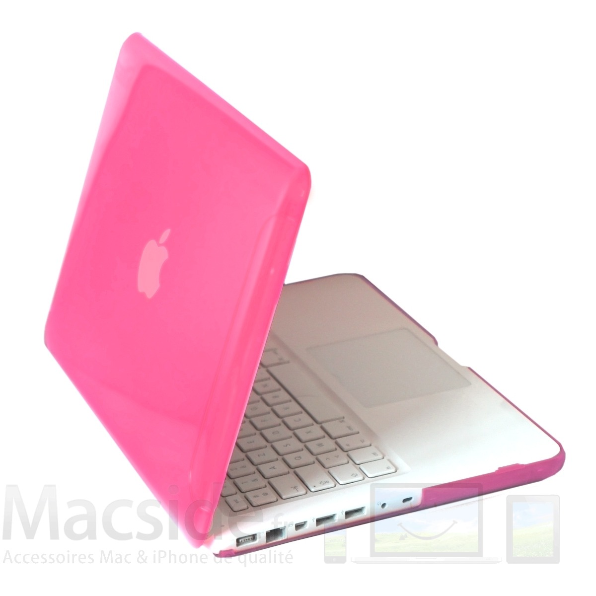 Coque Macbook Blanc 13 pouces Rose