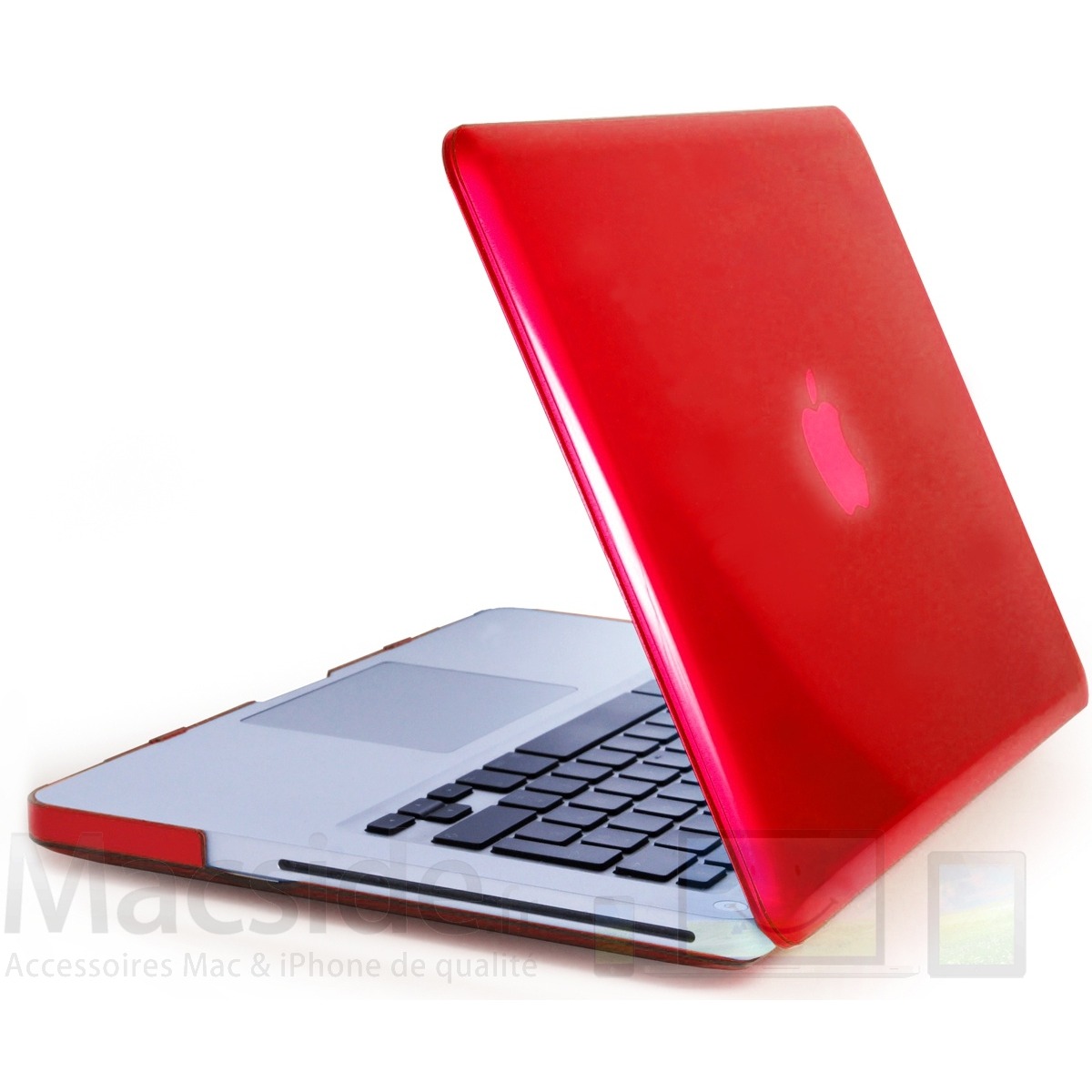 Coque Macbook Pro 13'' 2020 Protection Intégrale Rigide, Contour Silicone -  Rouge - Français