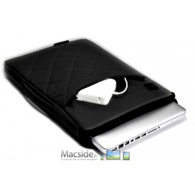 Sacoche pour Macbook 13 matelassée Noire PKG